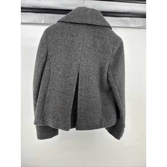 Guess Women’s Size Small Double Breasted Gray Wool Blend Short Style Lined Coat - Picture 8 of 10